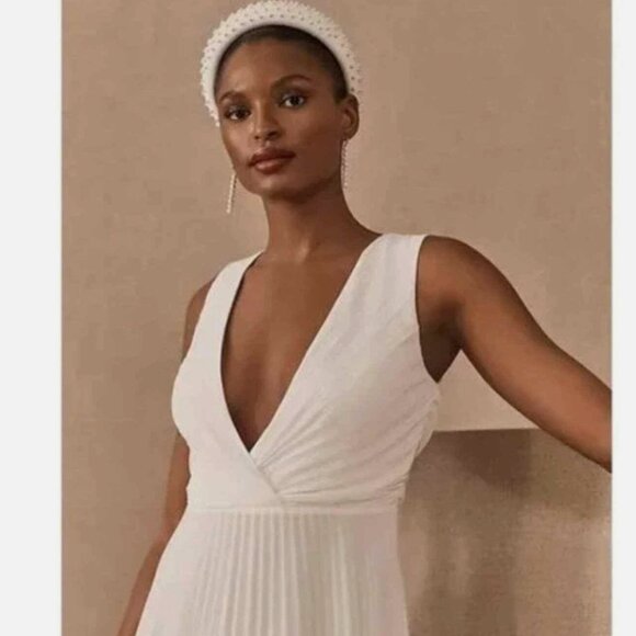 Badgley Mischka Dresses & Skirts - Badgley Mischka for Anthropologie BHLDN Sloane Dress 8 White NWT